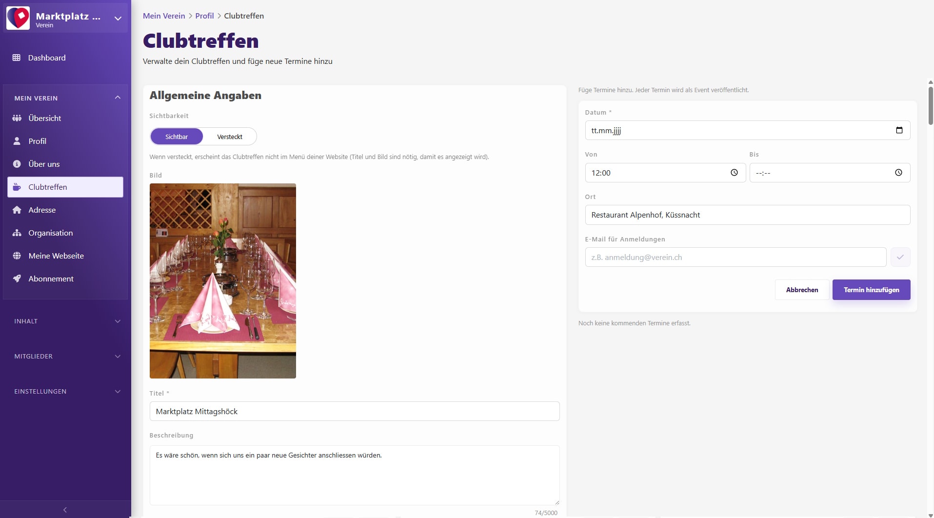Die Plattform für Unternehmen, Vereine und Communities