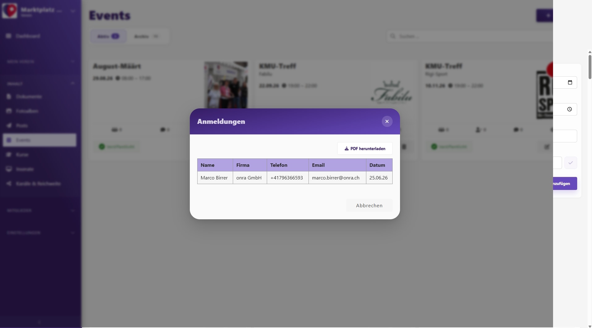 Die Plattform für Unternehmen, Vereine und Communities